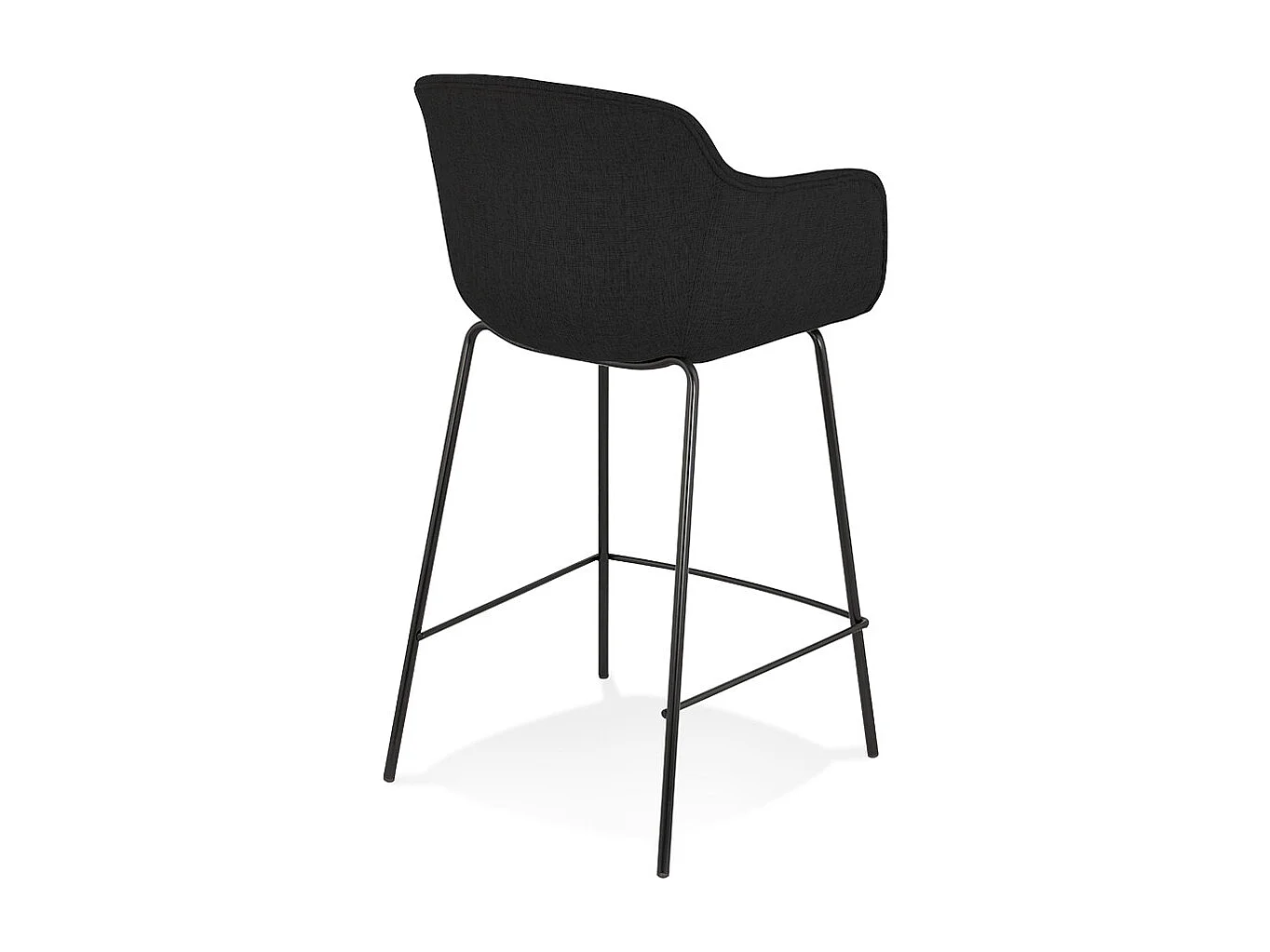 Mittelhoher Snackhocker - FORTI - Schwarz - 59x54x97,5 cm