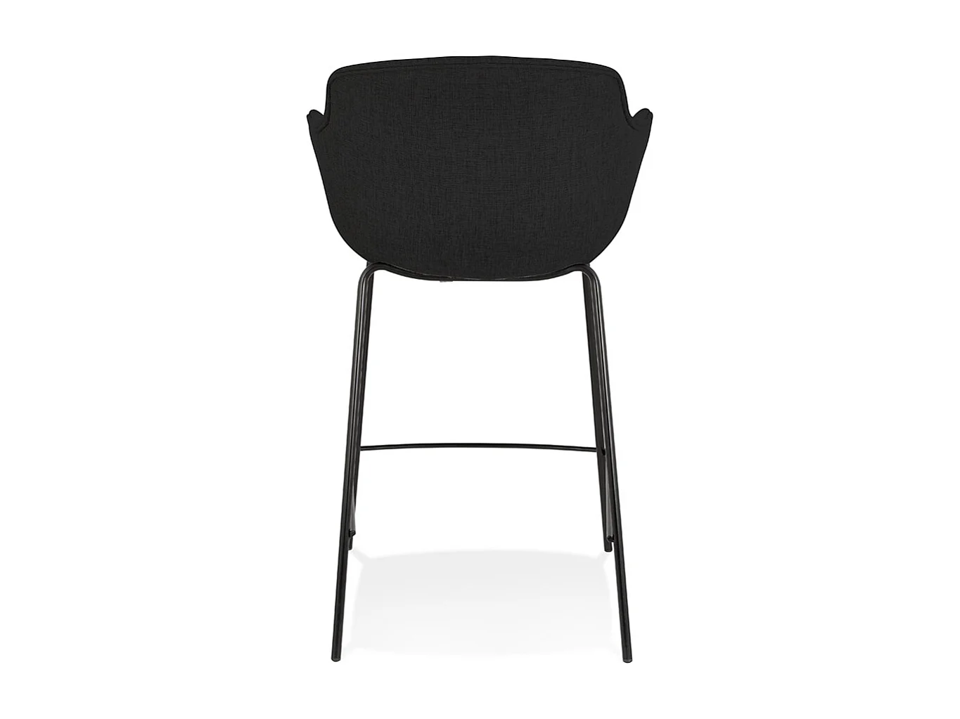 Mittelhoher Snackhocker - FORTI - Schwarz - 59x54x97,5 cm