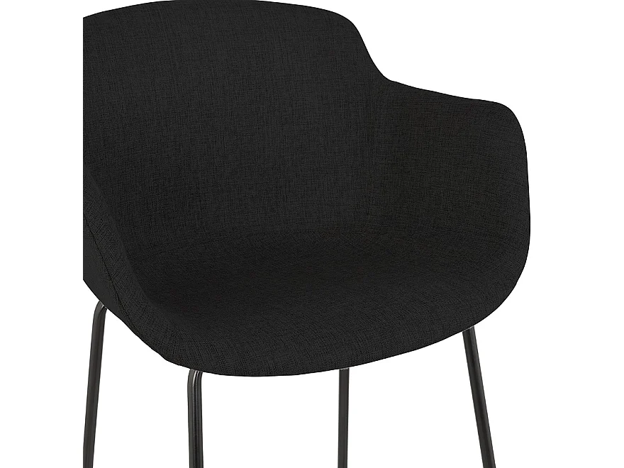 Mittelhoher Snackhocker - FORTI - Schwarz - 59x54x97,5 cm