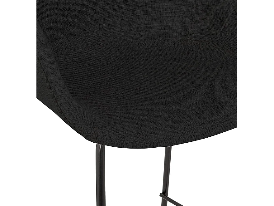 Mittelhoher Snackhocker - FORTI - Schwarz - 59x54x97,5 cm