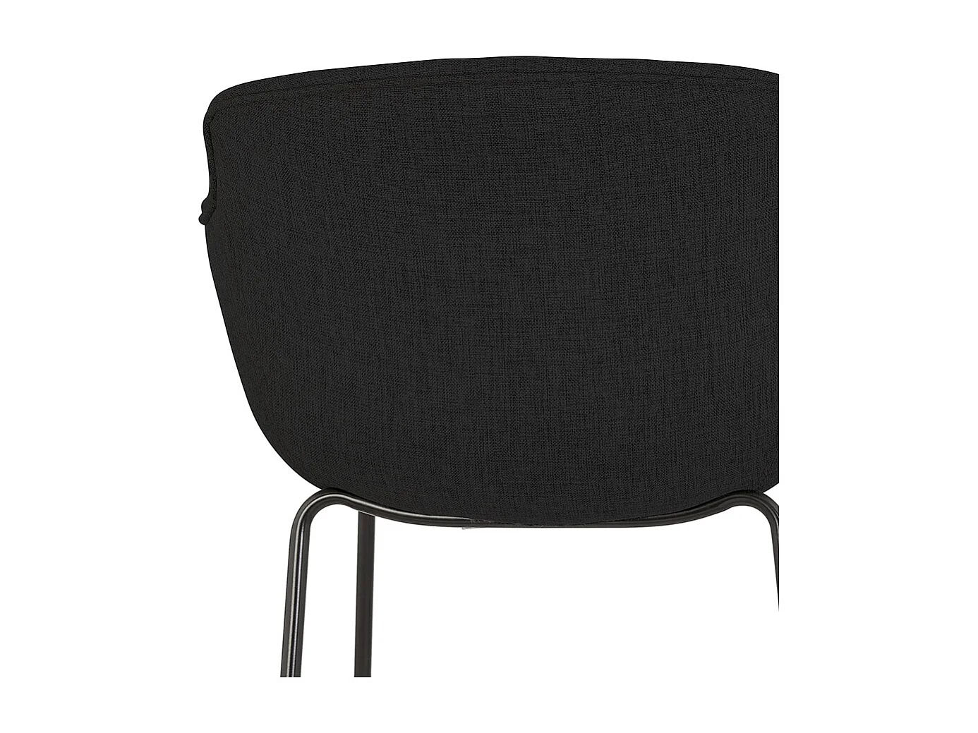 Mittelhoher Snackhocker - FORTI - Schwarz - 59x54x97,5 cm