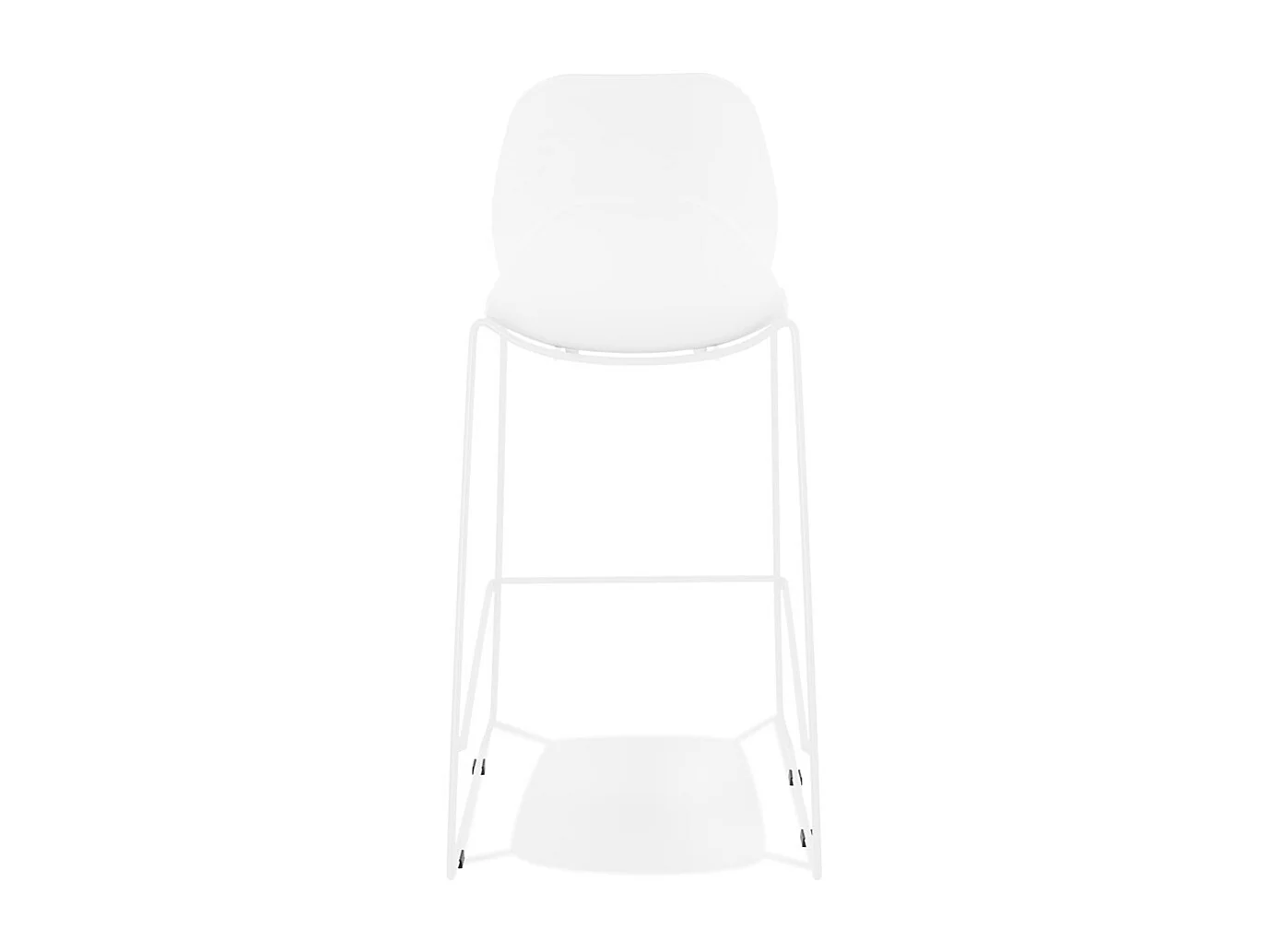 Stapelbarer Designer-Barhocker - BERLIN - wit - 51,5x52x111 cm