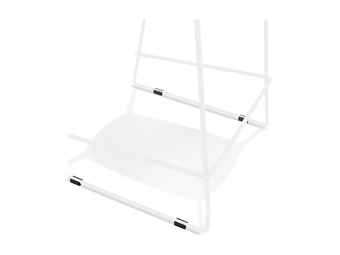 Stapelbarer Designer-Barhocker - BERLIN - wit - 51,5x52x111 cm