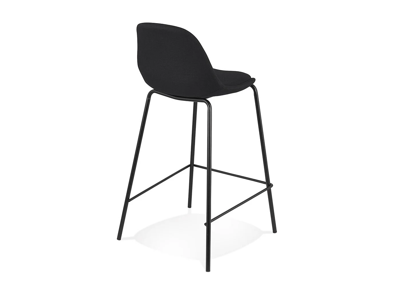 Tabouret de Bar en Tissu "Vern" 89cm Noir