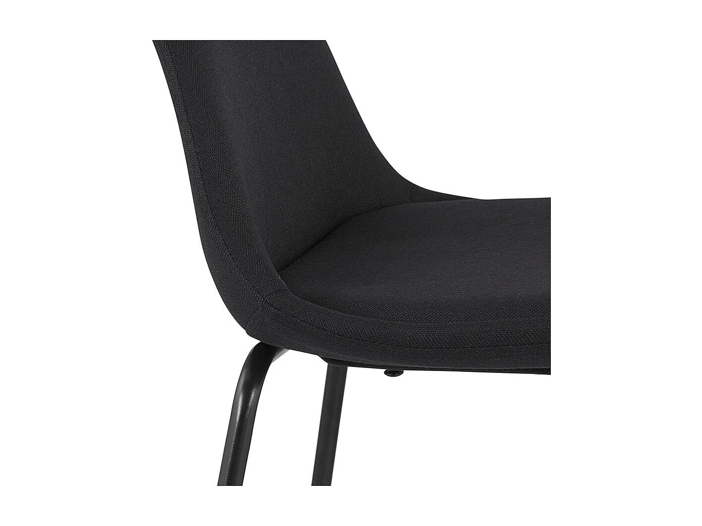 Tabouret de Bar en Tissu "Vern" 89cm Noir