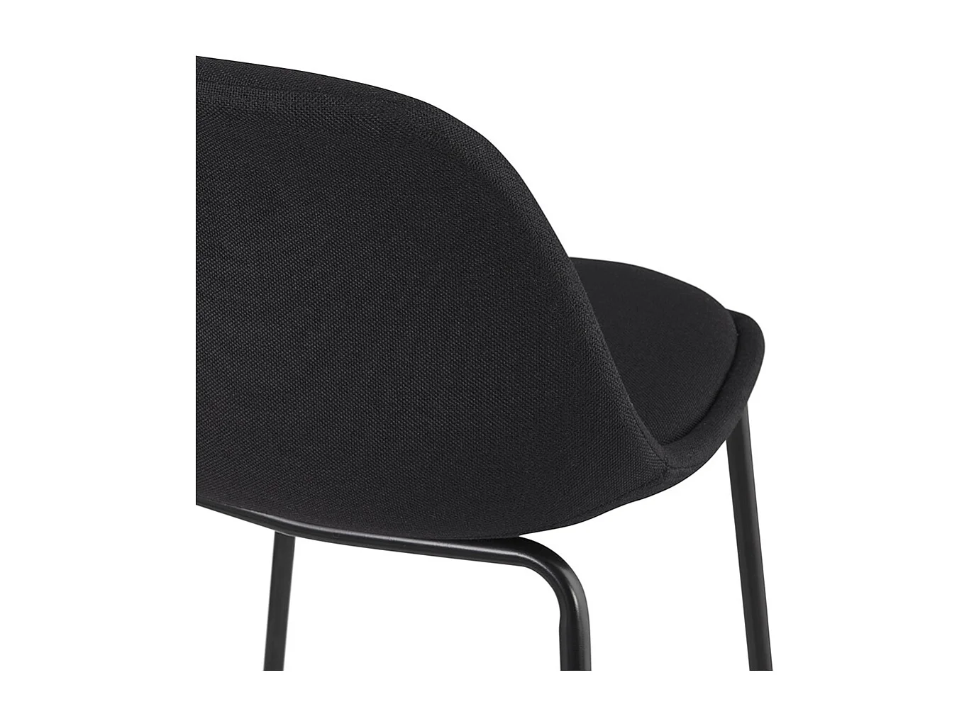 Tabouret de Bar en Tissu "Vern" 89cm Noir