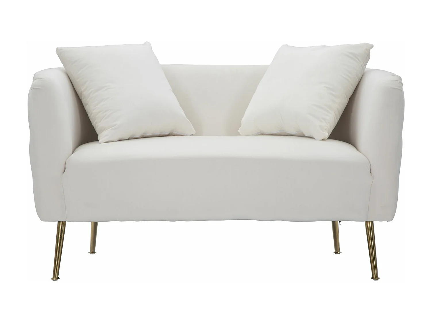 Sofá Bucarest color crema, 127 x 74 x 73 cm