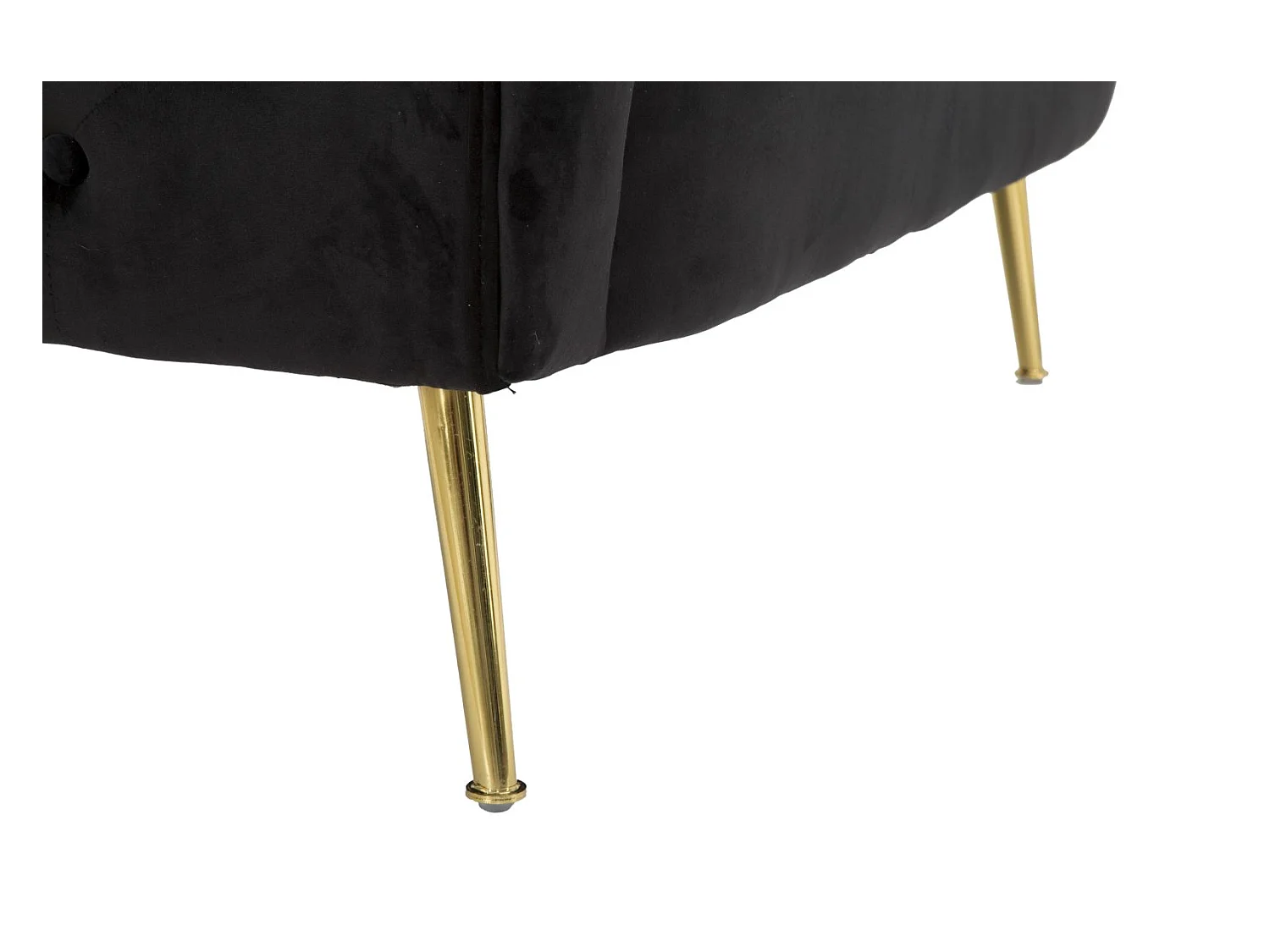 Canapé 2 Places en Velours "Bucarest" 127 cm Noir