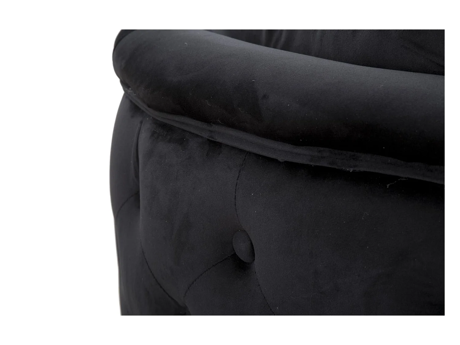 Canapé 2 Places en Velours "Bucarest" 127 cm Noir
