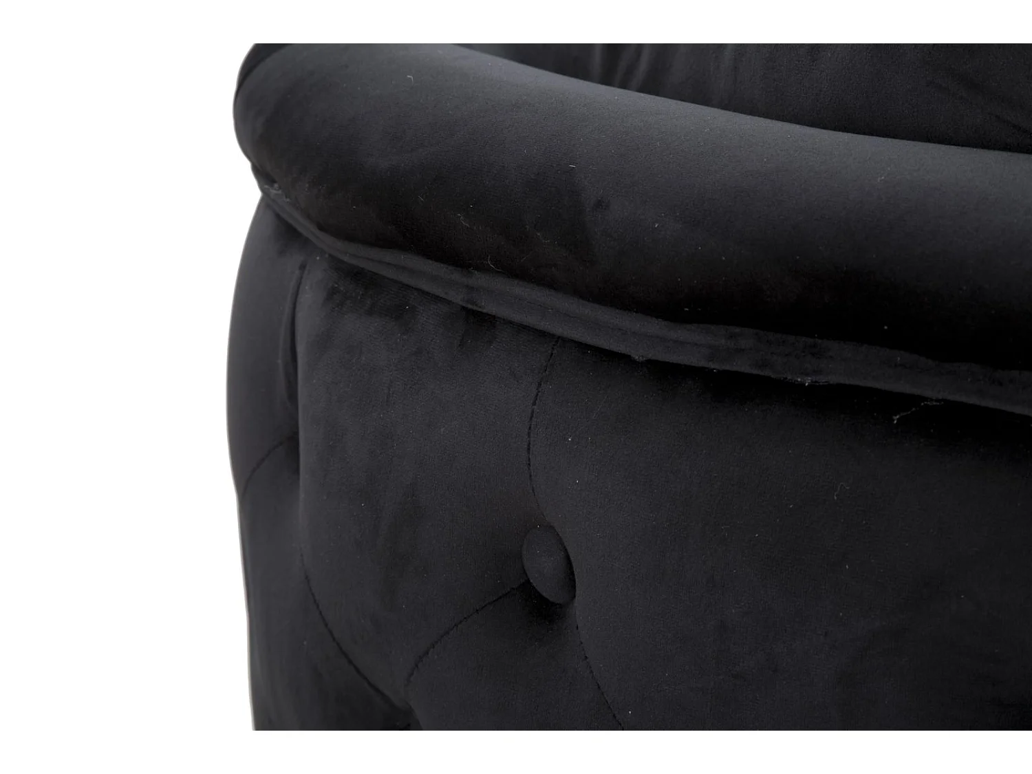 Canapé 2 Places en Velours "Bucarest" 127 cm Noir