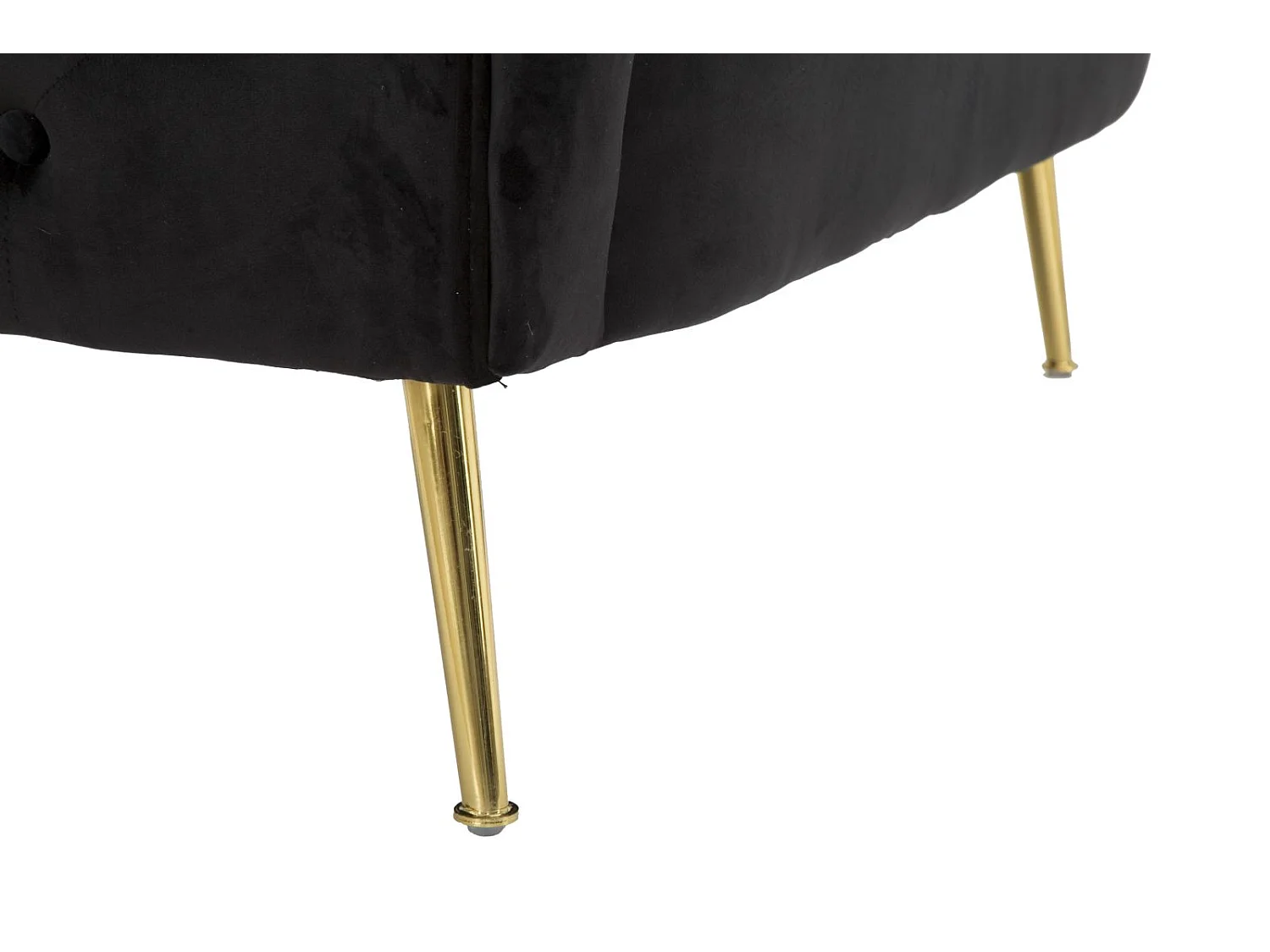 Canapé 2 Places en Velours "Bucarest" 127 cm Noir