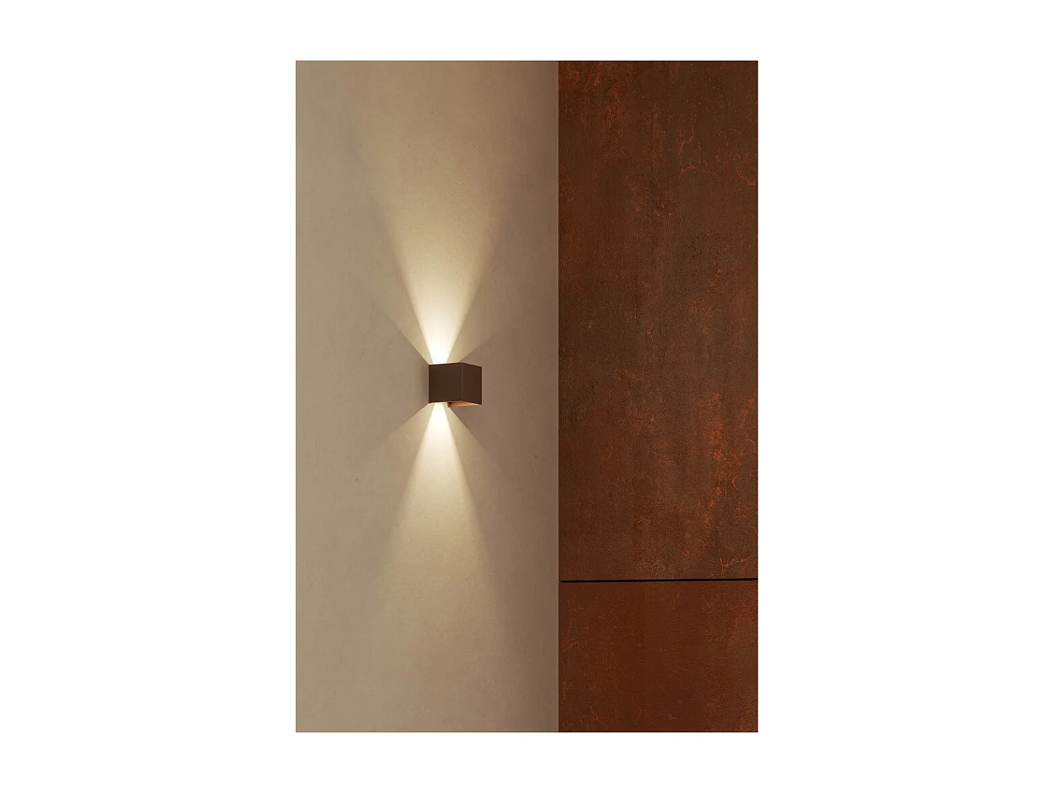 Applique LED Corten IP54 6,8W à ailettes orientables 4000k
