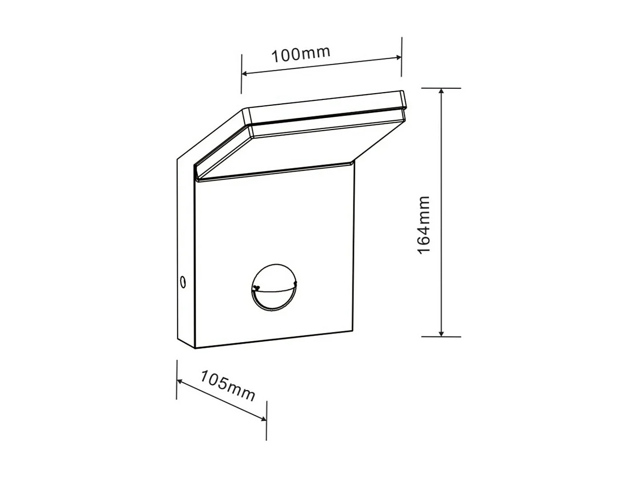 IP54 9W LED-Wandleuchte mit schwarzem 4000k-Sensor