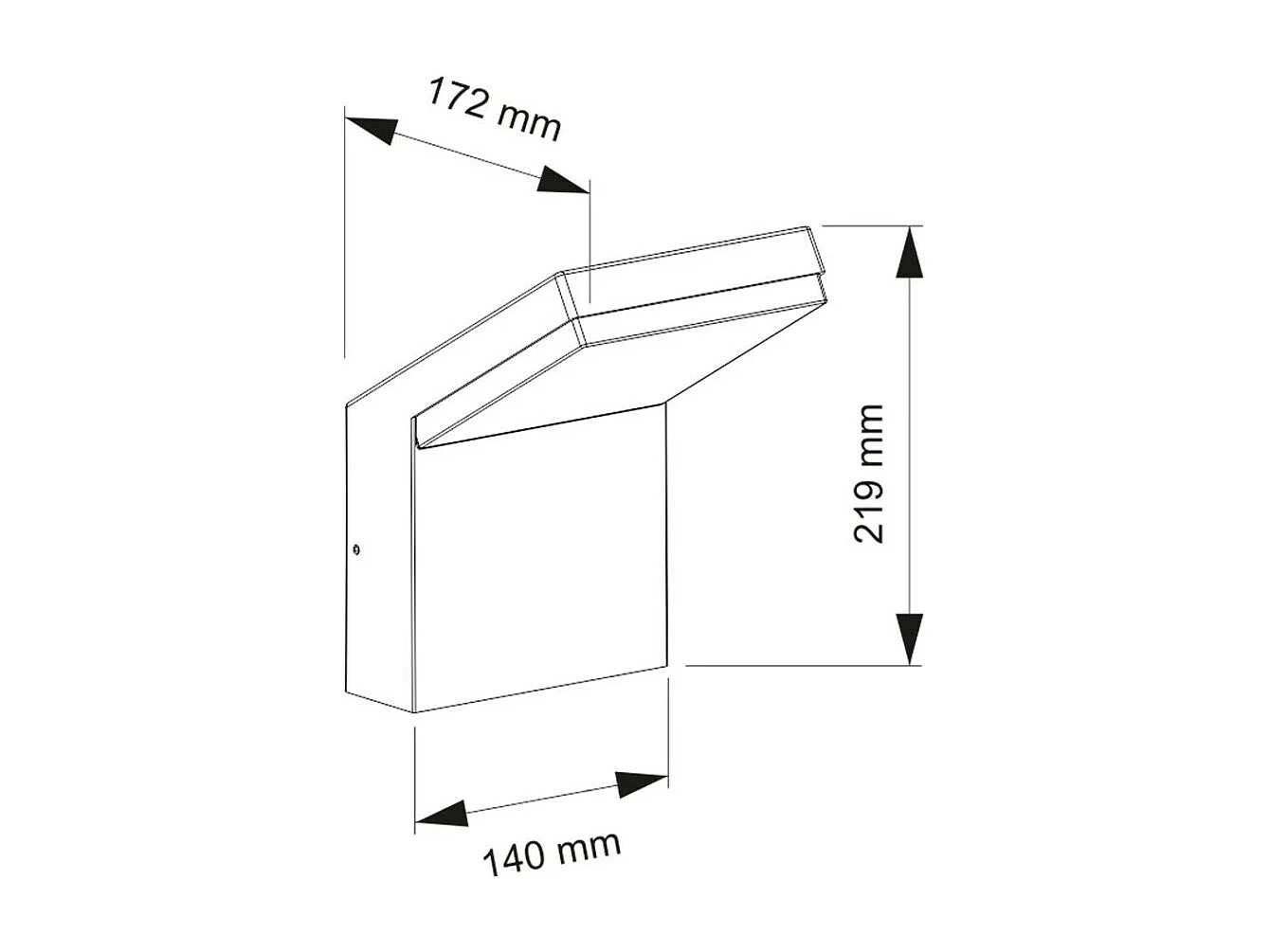 Aplique LED IP54 18W NEO XL Preto 4000K