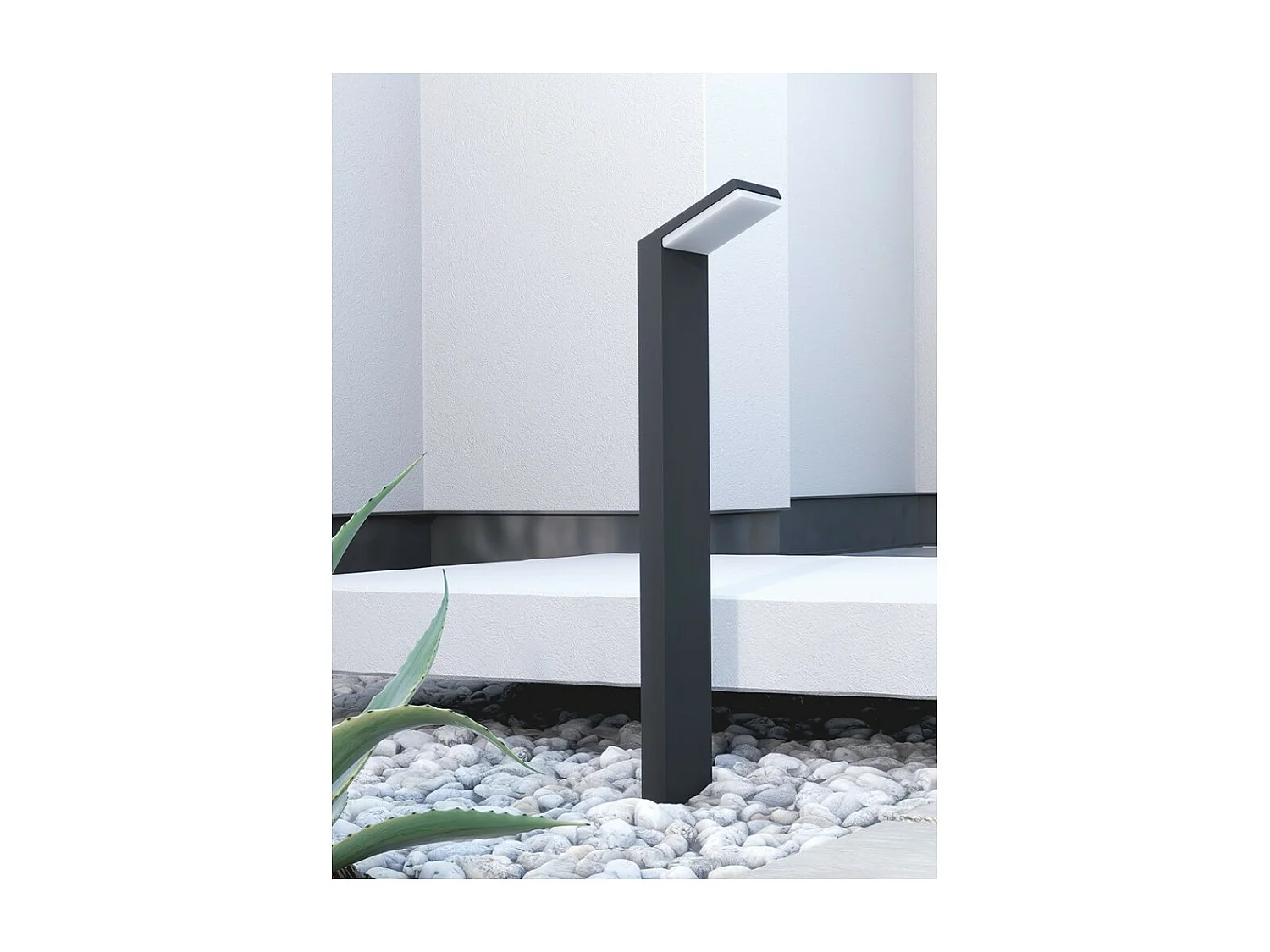 Dissuasor LED exterior moderno IP54 9W 60CM Preto 3000K