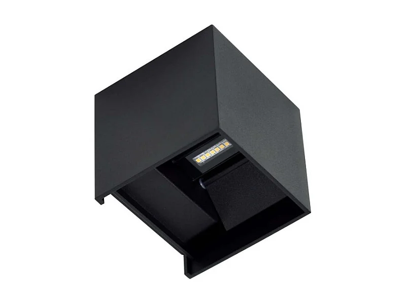 IP54 6,8 W schwarze LED-Wandleuchte mit verstellbaren Lamellen 4000 K