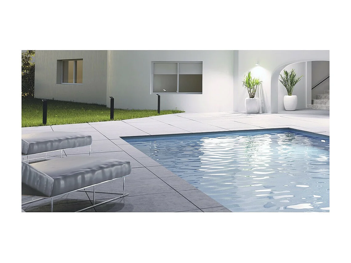 Moderne LED buitenpaal IP54 9W 60CM Wit 3000K