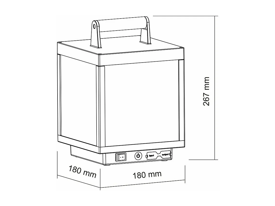 Lanterne à visière LED Corten alimentée par batterie 5W, IP54