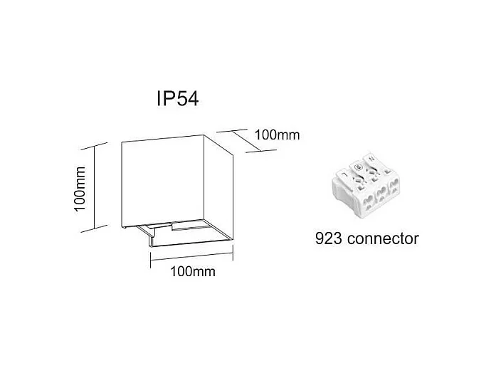 Applique murale LED noire IP54 6,8W à ailettes orientables 3000k
