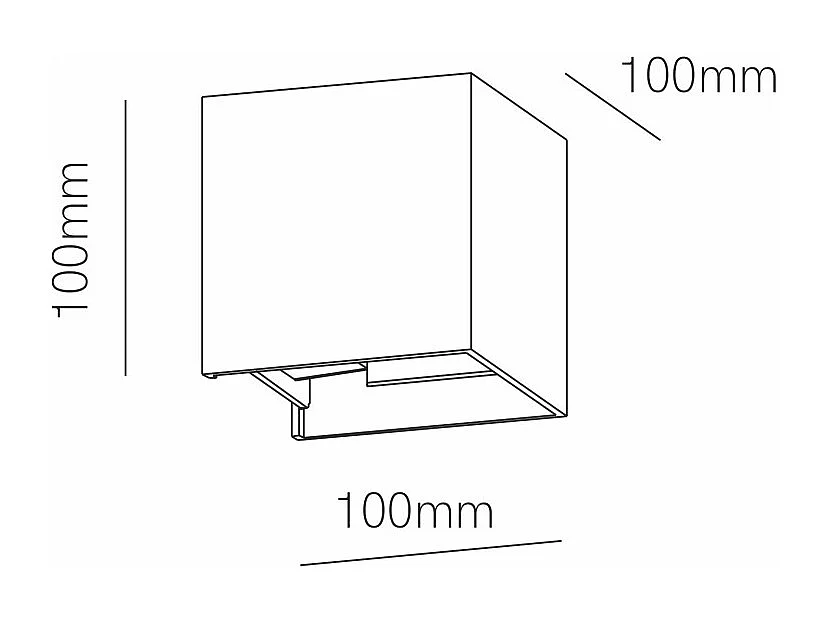 Applique murale LED noire IP54 6,8W à ailettes orientables 3000k