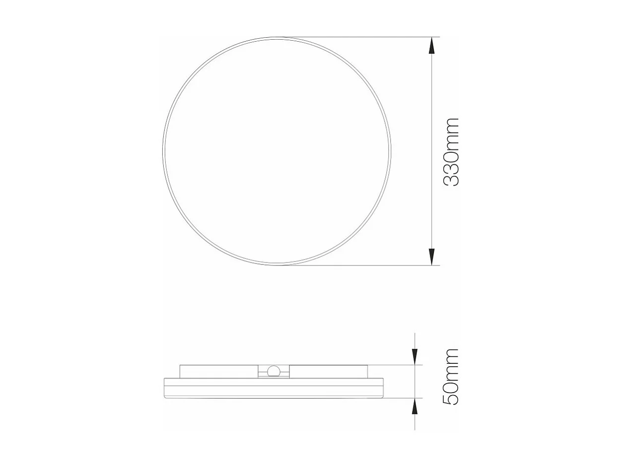 Runde LED-Deckenleuchte 25W CCT Switch IP54