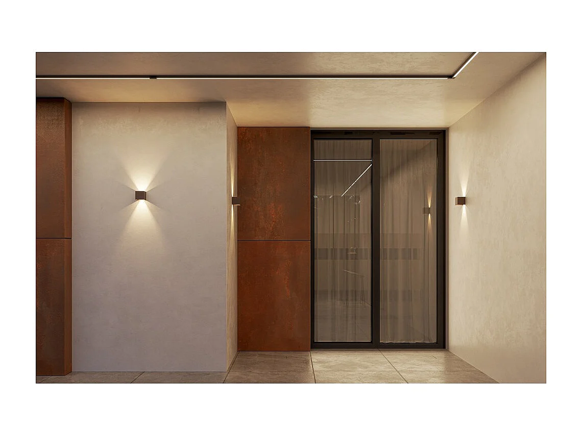 Applique murale LED blanche IP54 6,8W à ailettes orientables 3000k