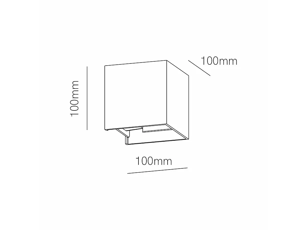 Aplique LED branco IP54 6,8W com aletas ajustáveis 3000k