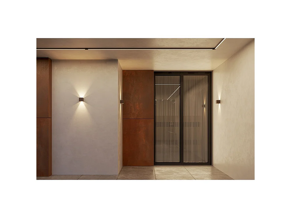 Applique murale LED blanche IP54 6,8W à ailettes orientables 3000k