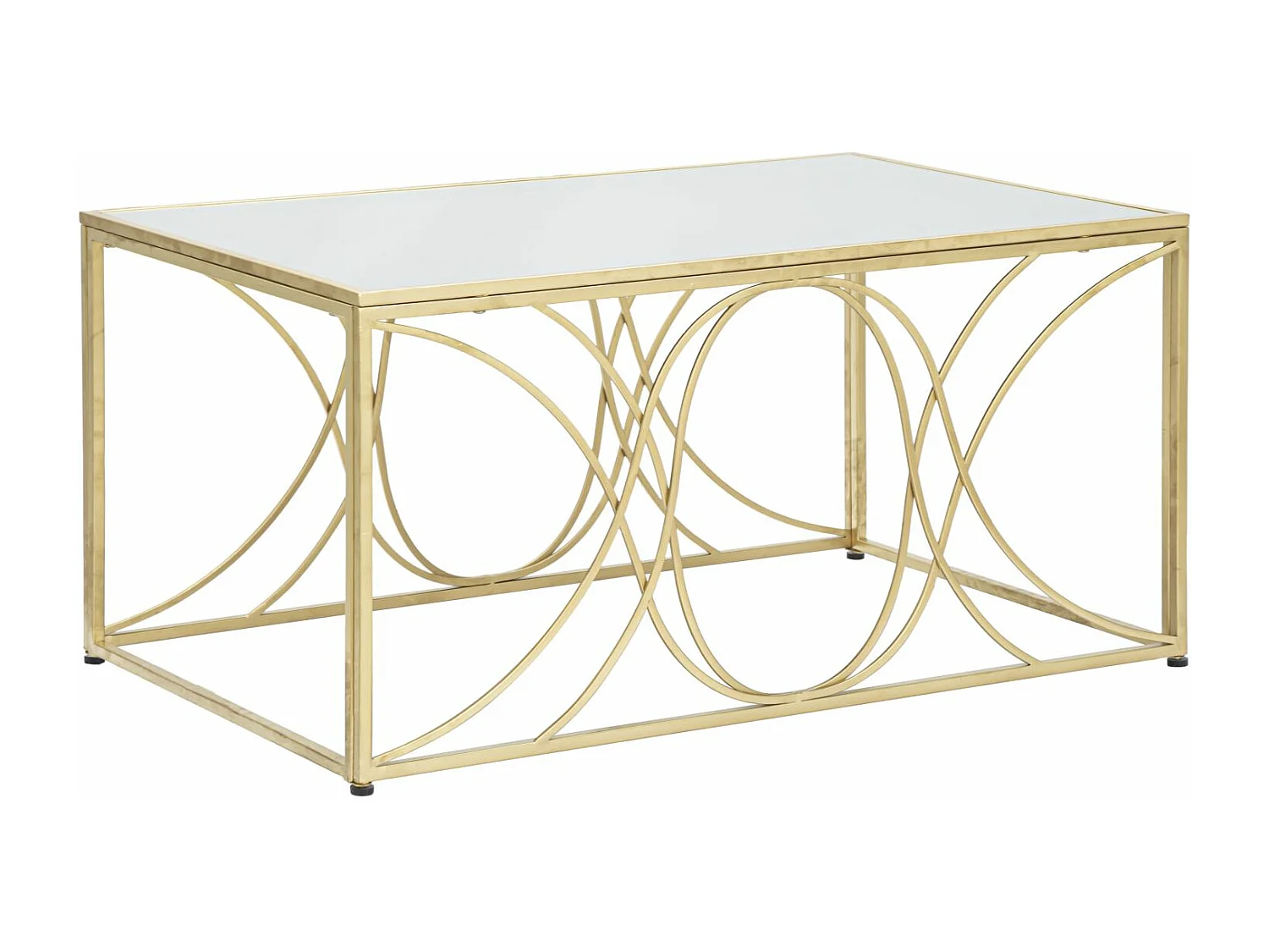 Table Basse Design "Exy" 90cm Or