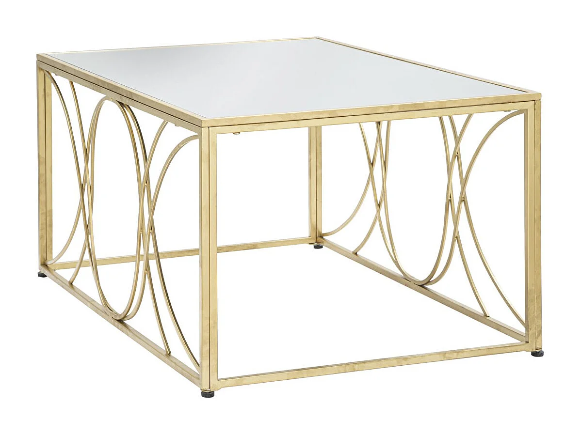 Table Basse Design "Exy" 90cm Or