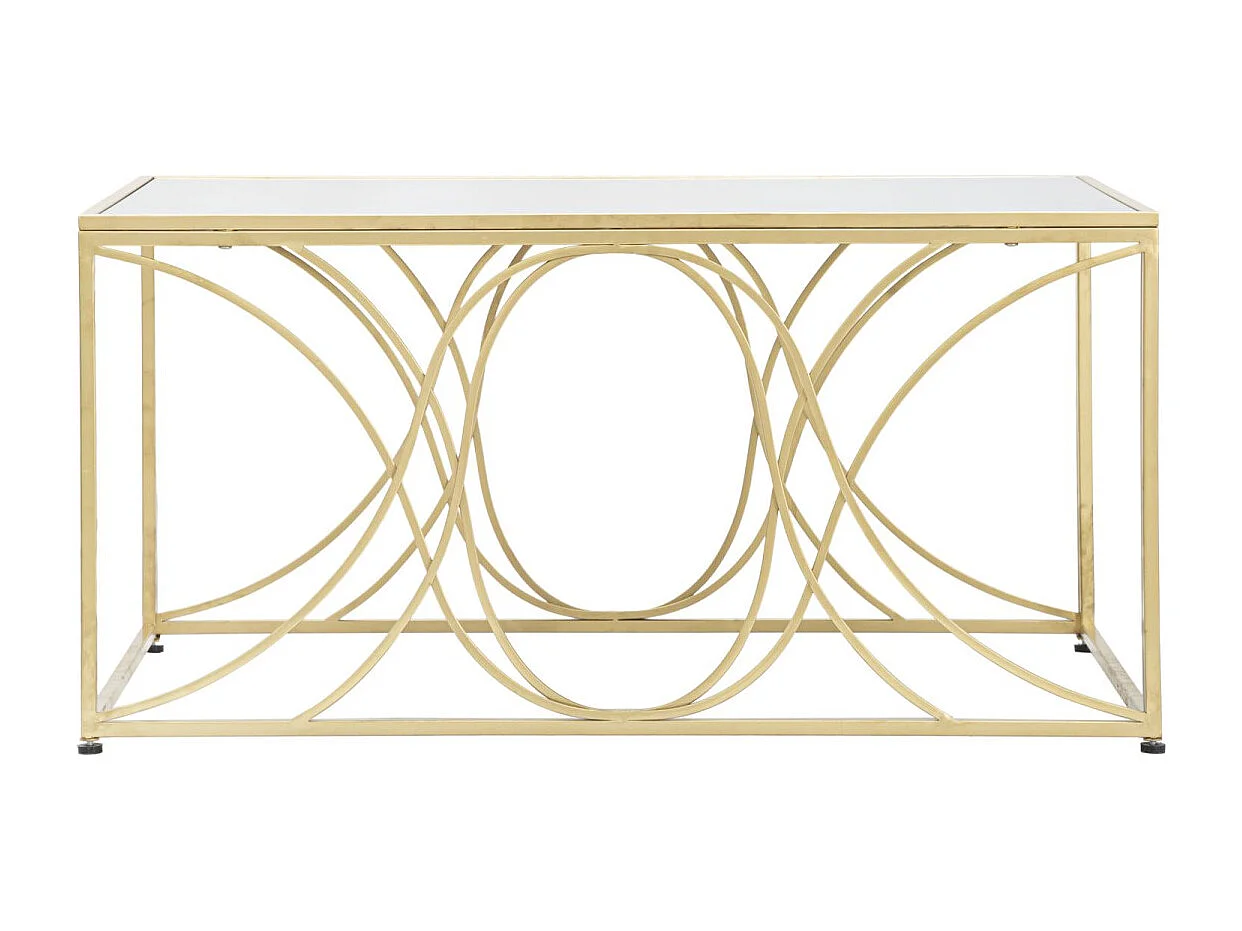 Table Basse Design "Exy" 90cm Or