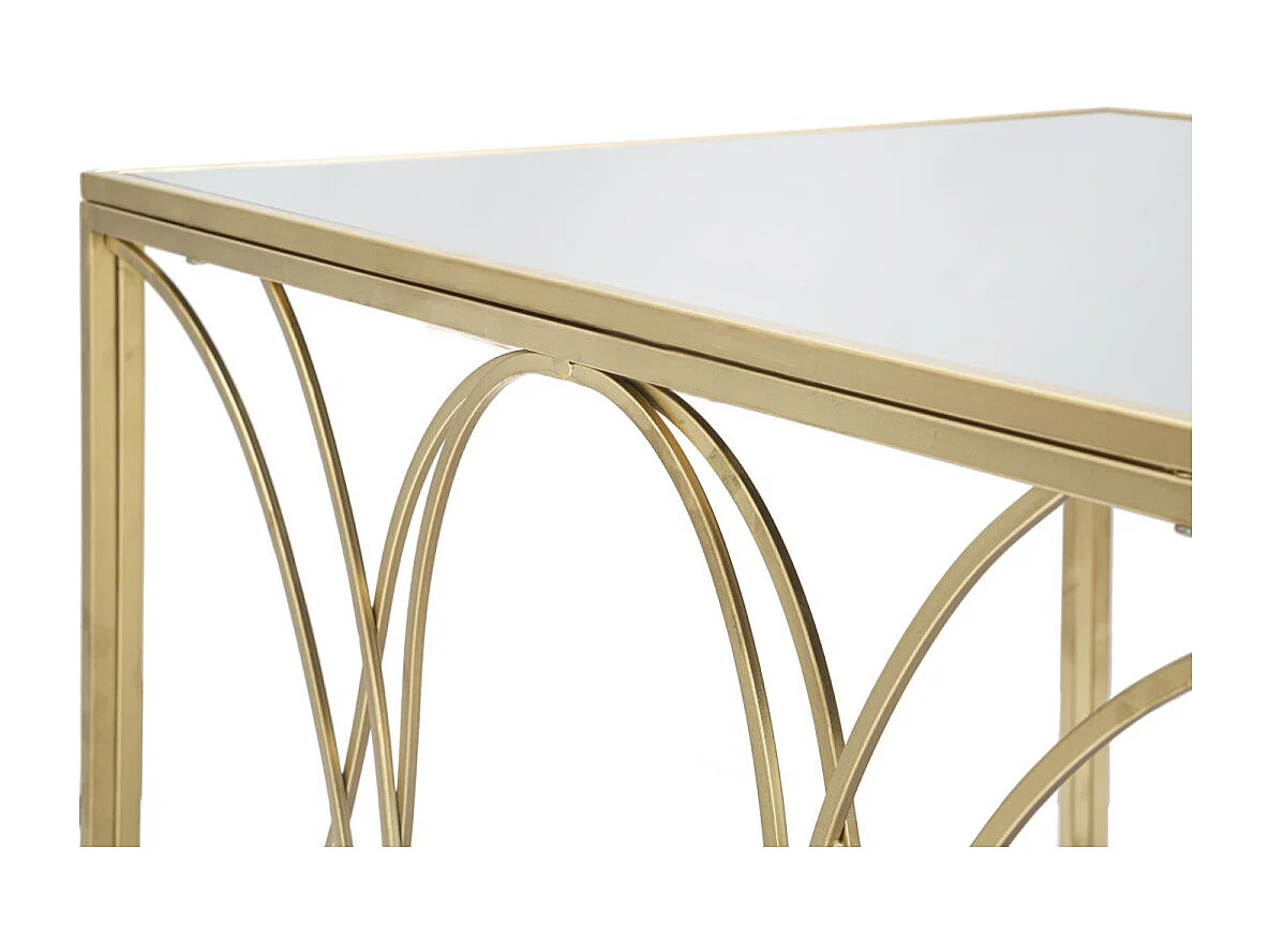 Table Basse Design "Exy" 90cm Or