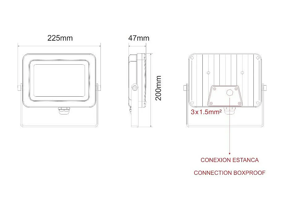 Refletor LED SKY 30W IP65, cor Corten 4000K