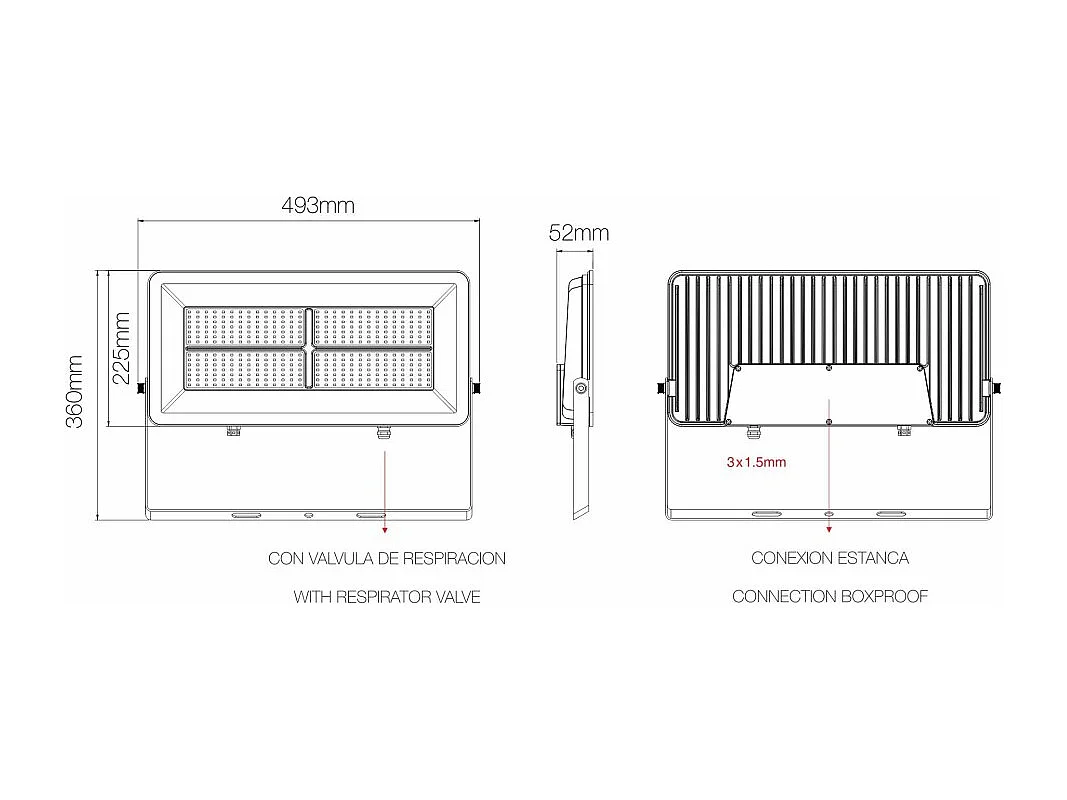 Phare LED Polaris 200W IP65 26000 lumens