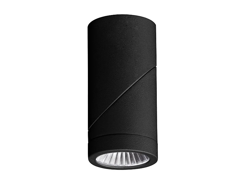 Applique murale LED orientable cylindrique noire 7Watt Plus-Tricolor
