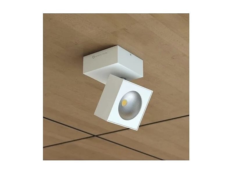 Mini Rubyc Tricolore 7 W weiße, quadratische, verstellbare LED-Wandleuchte