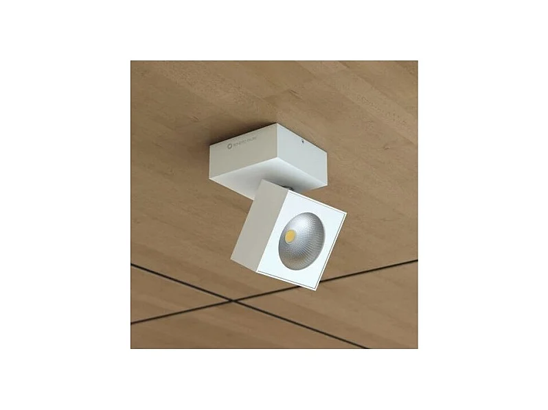 Applique LED carrée orientable Mini Rubyc Tricolore 7w blanche