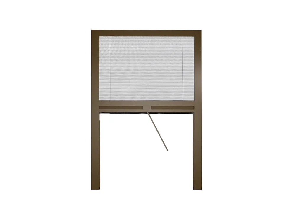 Moustiquaire plissée en kit réductible universel Mélodie pour fenêtre verticale 160x160 Bronze