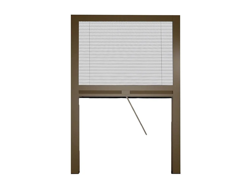 Geplooid klamboe in universele reduceerkit Melodie voor verticaal raam 160x160 Brons