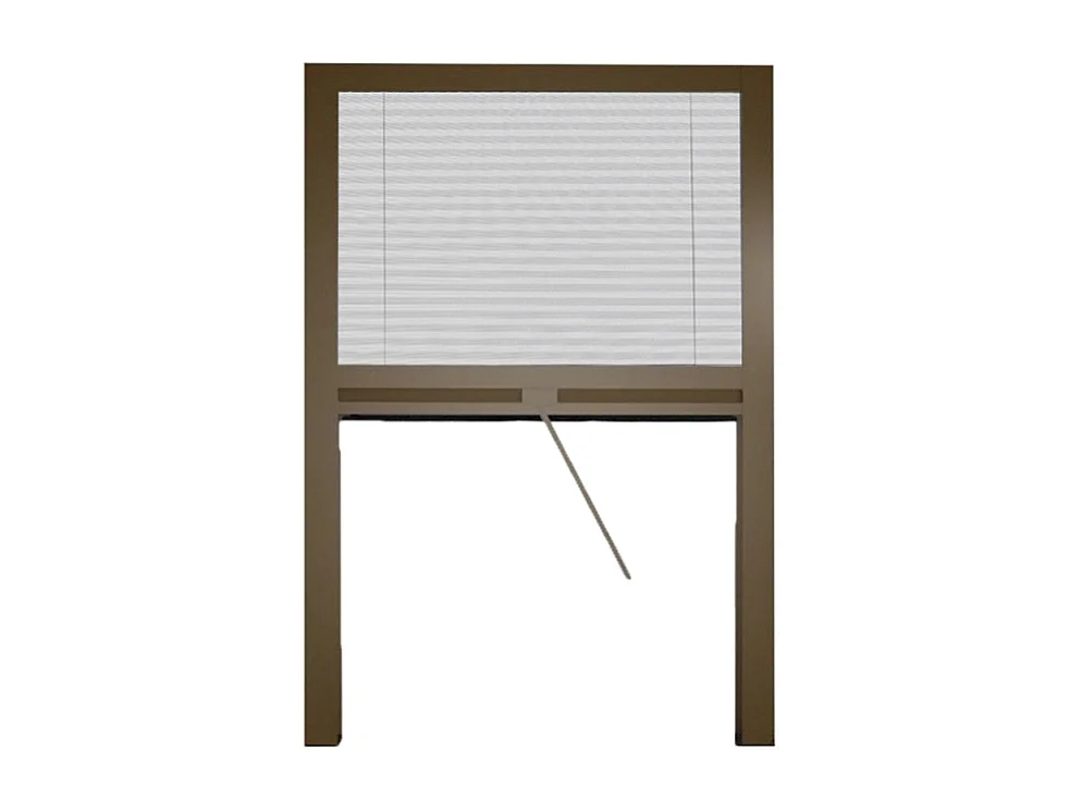 Geplooid klamboe in universele reduceerkit Melodie voor verticaal raam 160x160 Brons