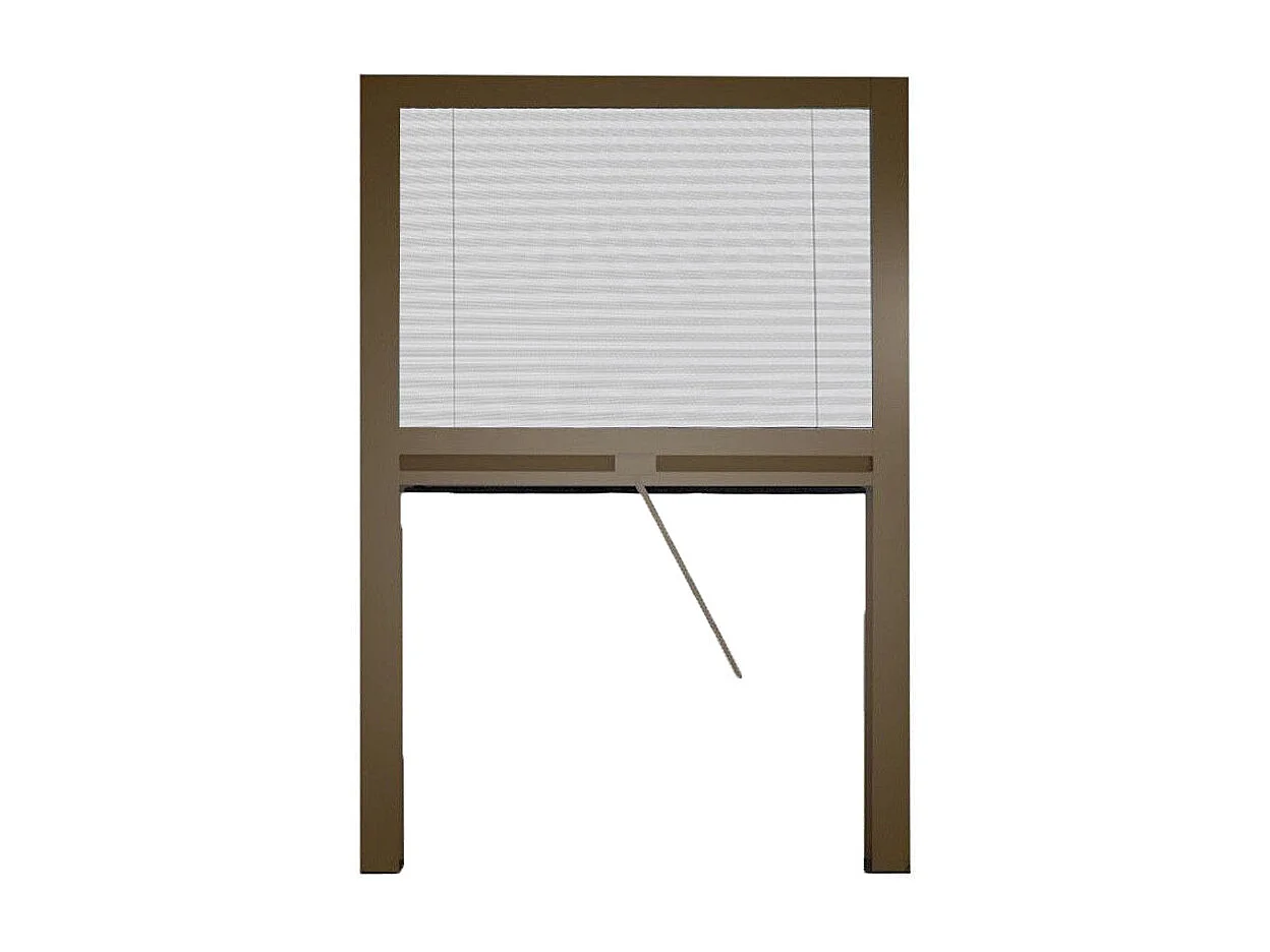 Kit mosquitera plisada reducible universal Melodie para ventana vertical 135x160 Bronce