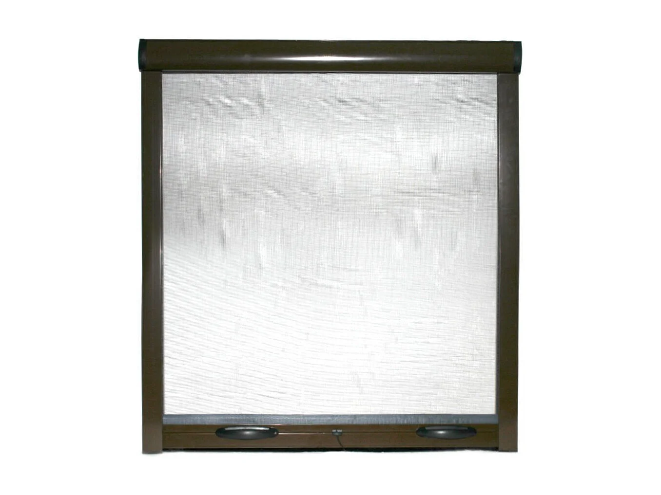 Moustiquaire enroulable en kit réductible universel pour fenêtres verticales EASY-UP Marron 100x170