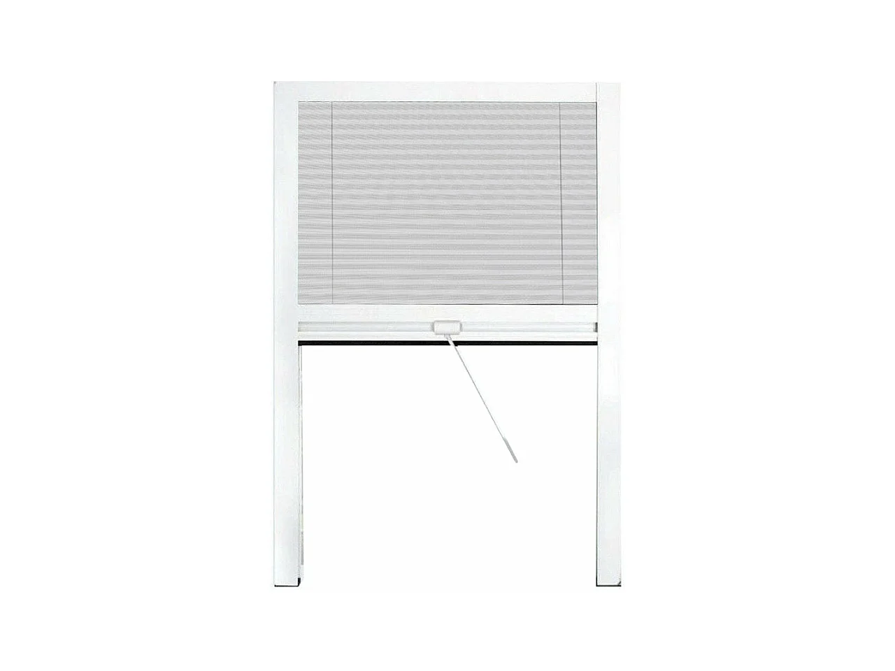 Moustiquaire plissée en kit réductible universel Mélodie pour fenêtre verticale 160x160 Blanc