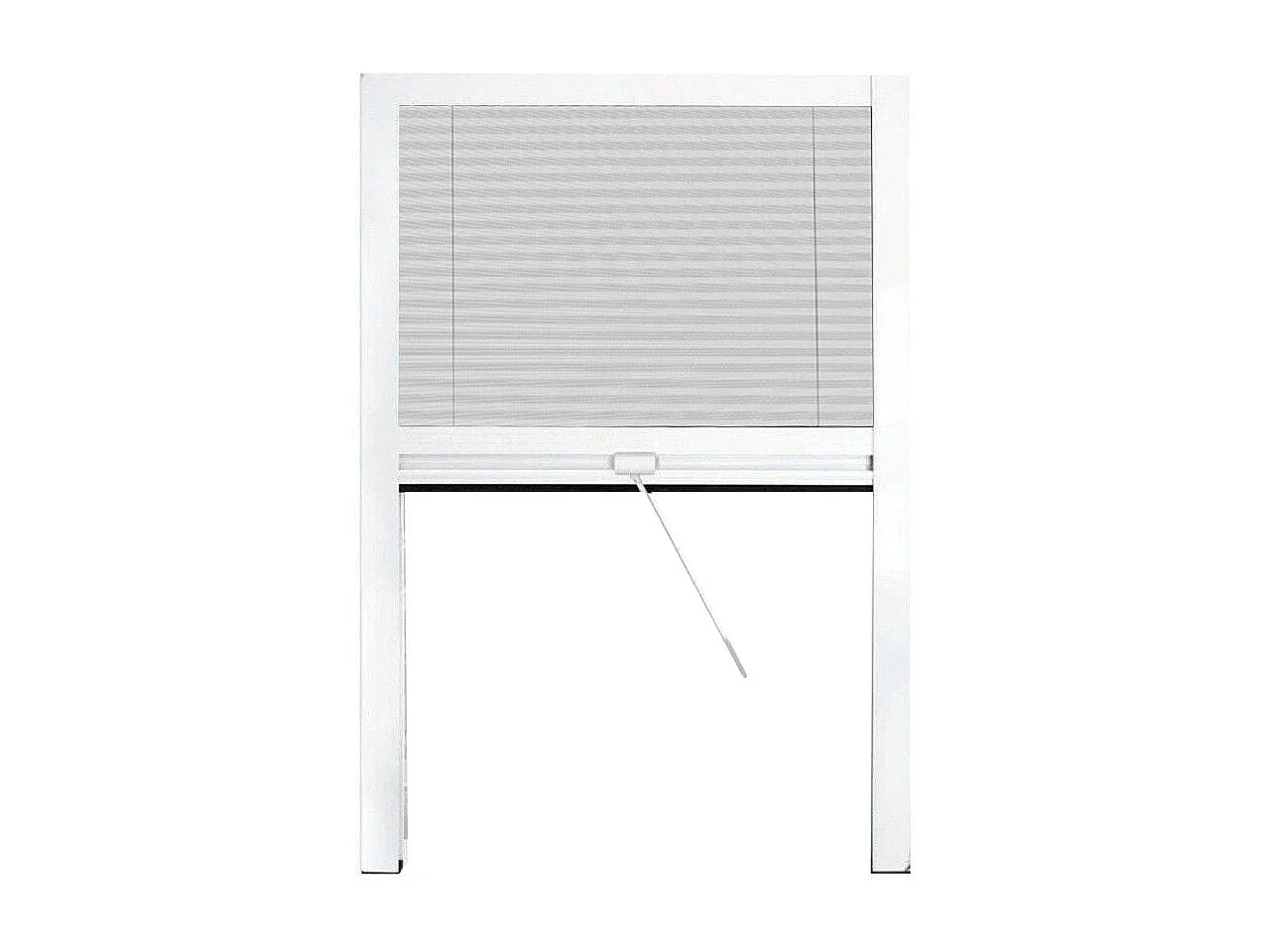 Moustiquaire plissée en kit réductible universel Mélodie pour fenêtre verticale 160x160 Blanc