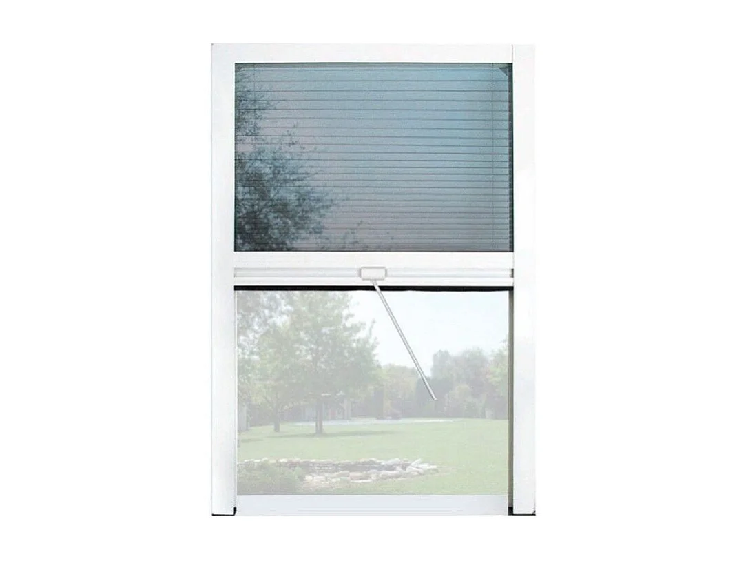 Moustiquaire plissée en kit réductible universel Mélodie pour fenêtre verticale 160x160 Blanc