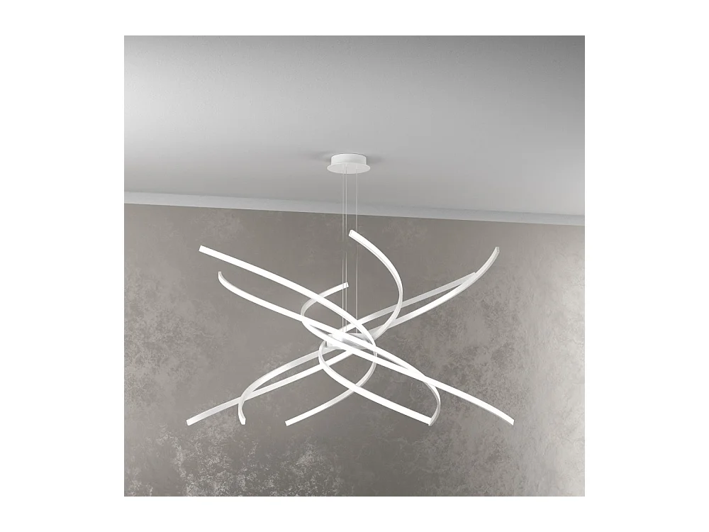 Moderner LED-Kronleuchter Top Light Tornado 88W 5950LM 1163/S100 Weiß