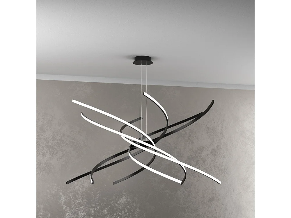 Nowoczesny żyrandol LED Top Light Tornado 88W 5950LM 1163/S100 Biały