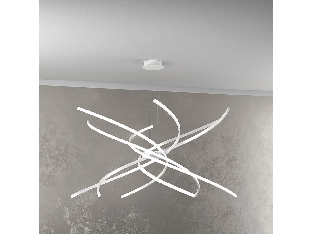 Lustre LED moderne Top Light Tornado 88W 5950LM 1163/S100 blanc