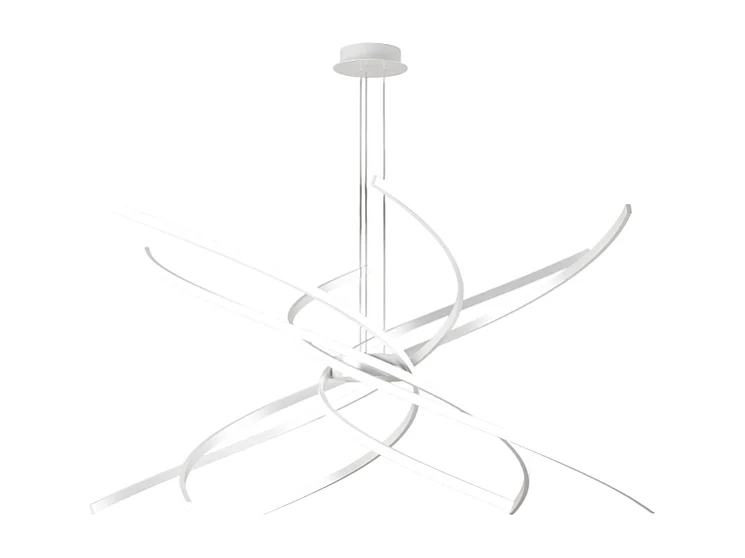 Lampadario a Led Moderno Top Light Tornado 88W 5950LM 1163/S100 Bianco