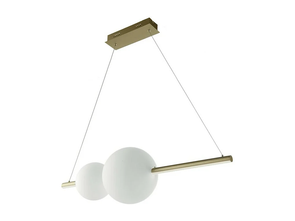 Lustre suspension LED Fufi en métal et verre soufflé par Ondaluce 45w Dimmable 3000k Noir